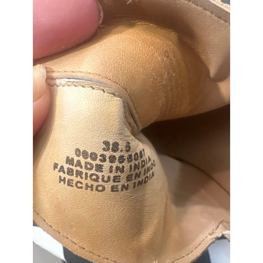 Free People Tan Suede Studded Charm Ankle double V Boots Western Pointed  38.5